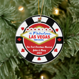 Verheirateter Vegas-Ornament 2023 Keramik Ornament
