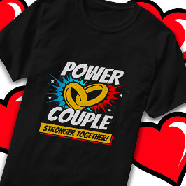 Verheirateter Verlobter Power Ehepaar Hochzeitstag T-Shirt