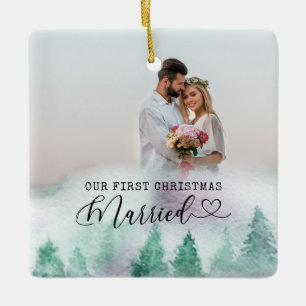 Verheirateter Winterwald 2 Foto Keramikornament