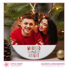 Verheiratetes Foto Keramik Ornament
