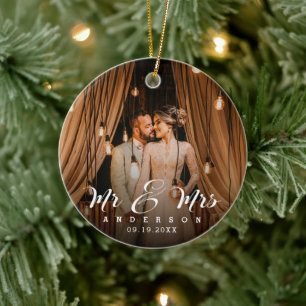 Verheiratetes Foto Keramik Ornament