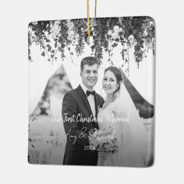 Verheiratetes Foto Keramikornament (Links)