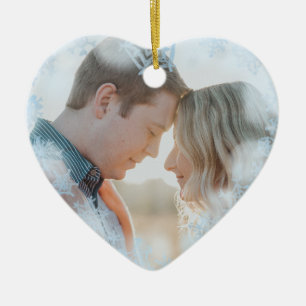 Verheiratetes Foto zu Weihnachten Keramik Ornament