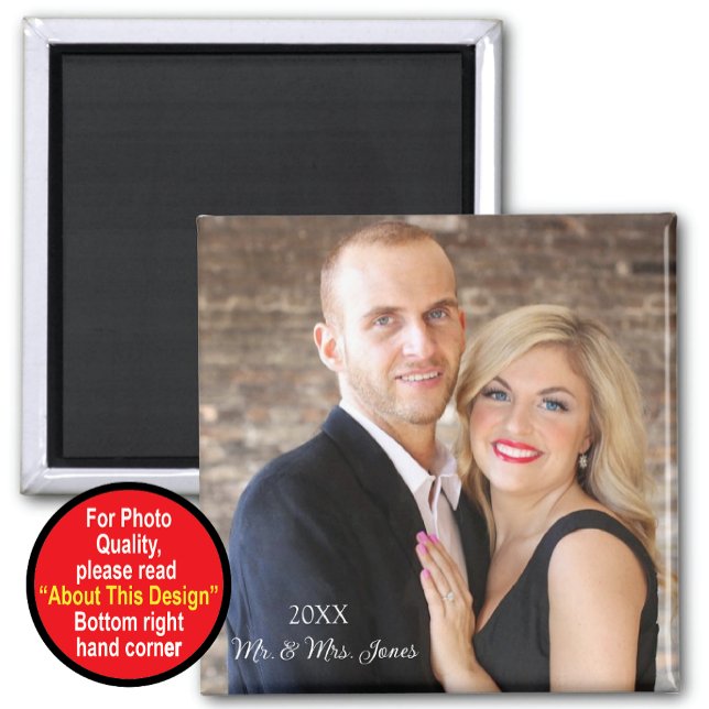 Verheiratetes Magnet des ersten Jahres mit Foto (Von Creator hochgeladen)