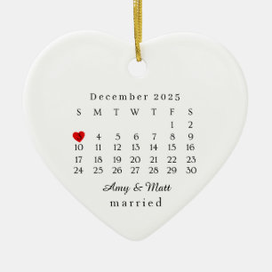 Verheiratetes Ornament, Hochzeitsgeschenk, Hochzei Keramik Ornament