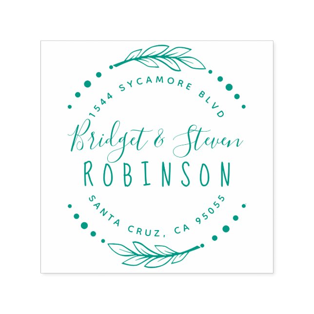 Verheiratetes Paar | Handgezeichnete Script-Rückse Permastempel (Design)