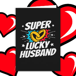 Verheiratetes Paar Lucky Husband Hochzeit Jahresta Karte
