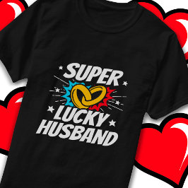 Verheiratetes Paar Lucky Husband Hochzeit Jahresta T-Shirt