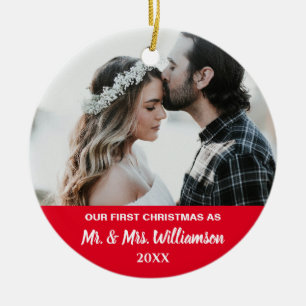 Verheiratetes Paar Unser erstes Weihnachts-Custom- Keramik Ornament