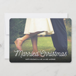 Verheiratetes Weihnachten Neuvermähltes Foto Elega