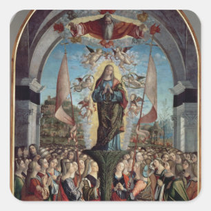 Verherrlichung von St Ursula und von ihren Quadratischer Aufkleber