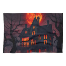 Verhexte-Mansion-Halloween-Küchenhandtuch