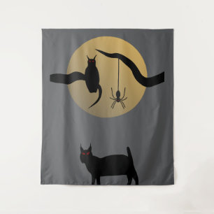 Verhexter Vollmond-Teppich Wandteppich