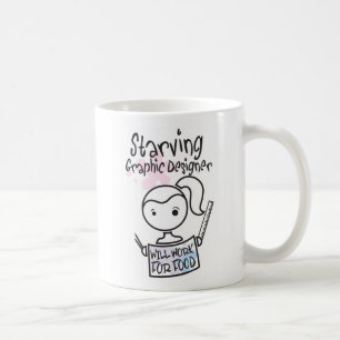 Verhungernde Grafikdesigner-Tasse Kaffeetasse