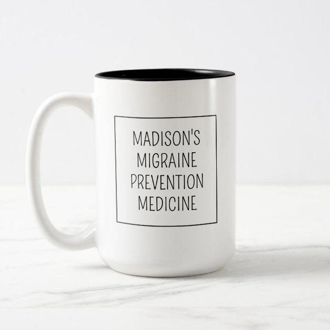 Verhütung von individuelle Name/Textmigration Zweifarbige Tasse (Links)