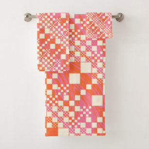 Vérifié, Chèques - rose, orange et crème