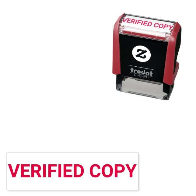 Verified Copy Stamp Permastempel (Beispiel)