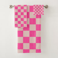 Vérifier Coral Rose À damiers Motif Checkboard