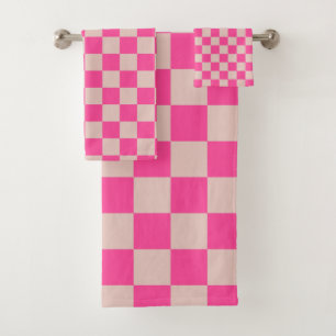 Vérifier Coral Rose À damiers Motif Checkboard