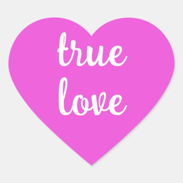 Véritable amour Stickers Coeur rose brillant (Devant)