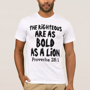 Véritable audace comme un lion, Proverbes T-shirts