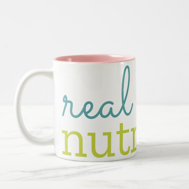 Véritable maman Nutrition Mug à deux tons (11 oz) (Gauche)