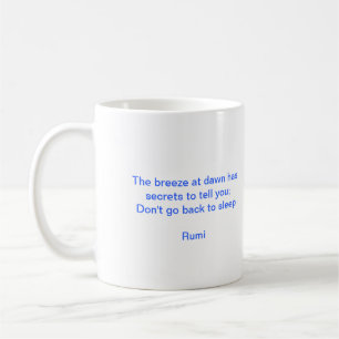Véritable tasse bleue de citation de tournesols