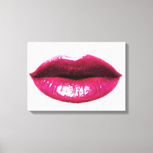 Véritable toile Emballée LIps 20x14"