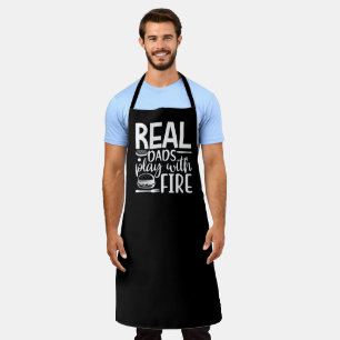 Véritables Dads Jouer Avec Fire BBQ Grand Tablier 