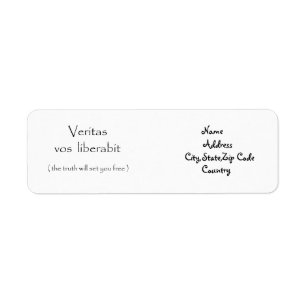 Veritas vos liberabit-address-Label