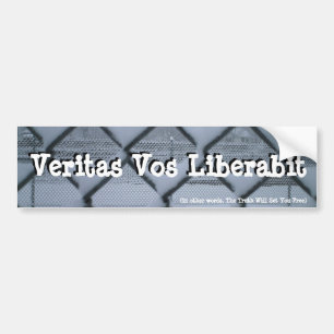 Veritas Vos Liberabit (eingezäunt) Autoaufkleber