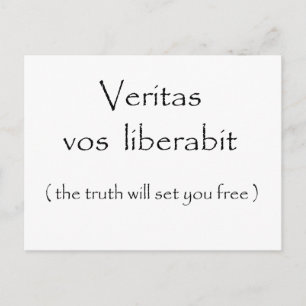 Veritas vos liberabit-postcards postkarte
