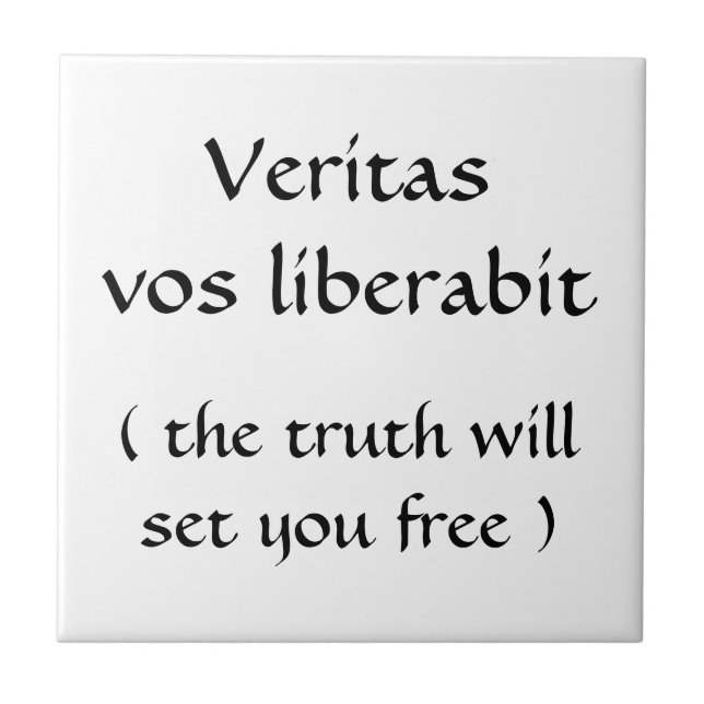 Veritas vos liberabit-tile fliese (Vorderseite)