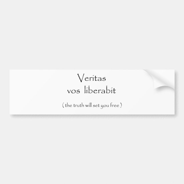 Veritas vos Liberabitstoßdämpfer Aufkleber Autoaufkleber (Vorne)