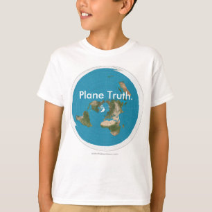 "Vérité plate équidistante azimutale." T-shirts