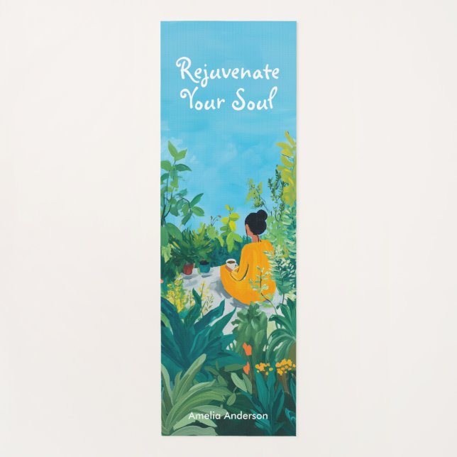 Verjüngen Sie Ihr Soul im Garten mit Pflanze Yogamatte (Vorderseite)