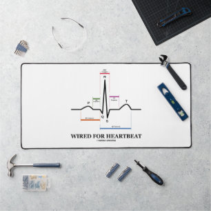 verkabelt für Heartbeat ECG/EKG Sinus Rhythmus Schreibtischunterlage