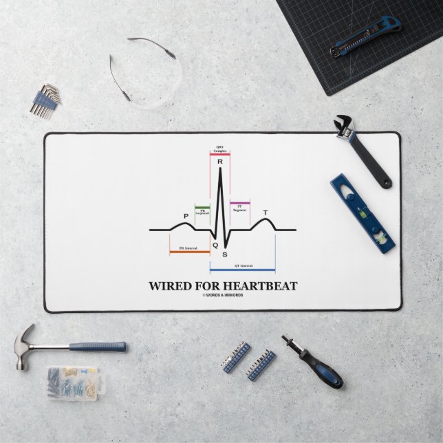 verkabelt für Heartbeat ECG/EKG Sinus Rhythmus Schreibtischunterlage (Arbeitsplatz)