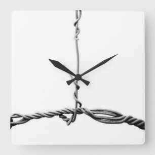 verkabelt quadratische wanduhr