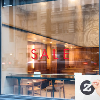 Verkauf 40" Basic Red In-Store Business Ads Fensteraufkleber