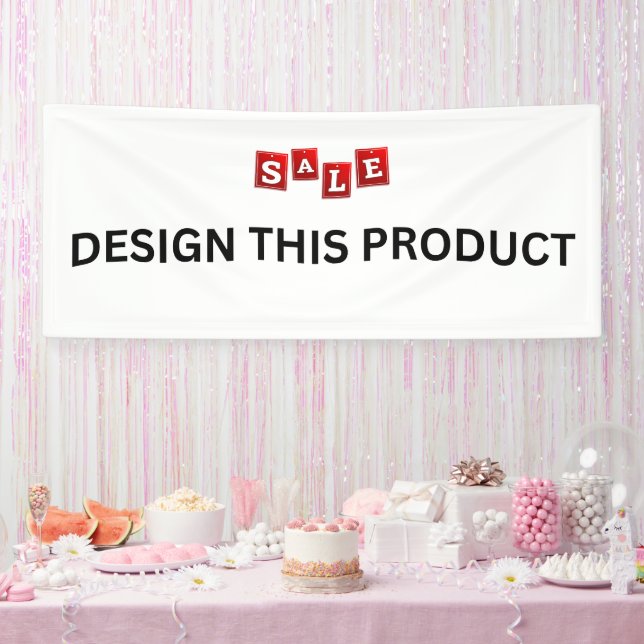 VERKAUF! Banner - 2.5' x 6' - Innenbereich - Benut (Party)