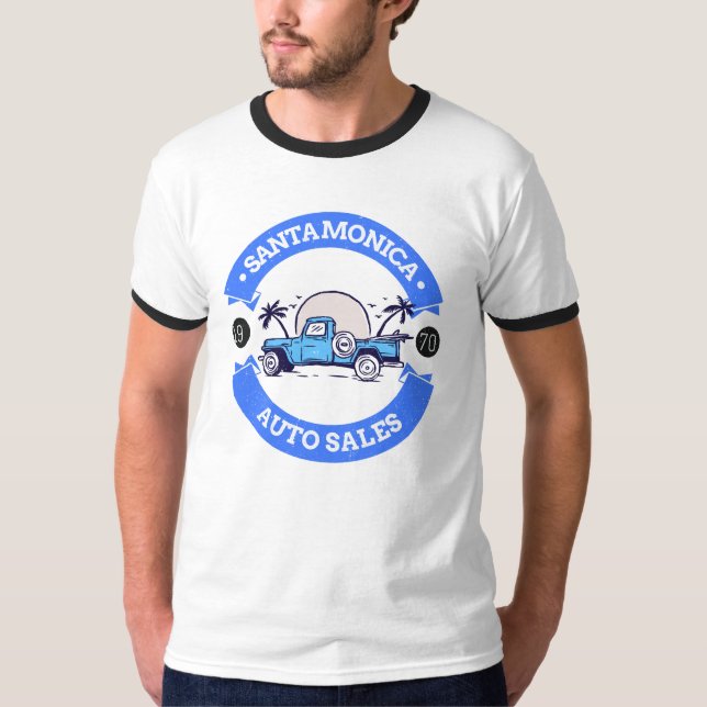 Verkauf des Auto Santa Monica T-Shirt (Vorderseite)