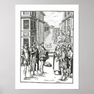 Verkauf durch Stadtausrufer, nach einem Poster