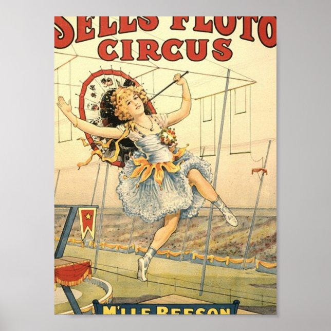 Verkauf Floto circus M'lle Beeson Poster (Vorne)