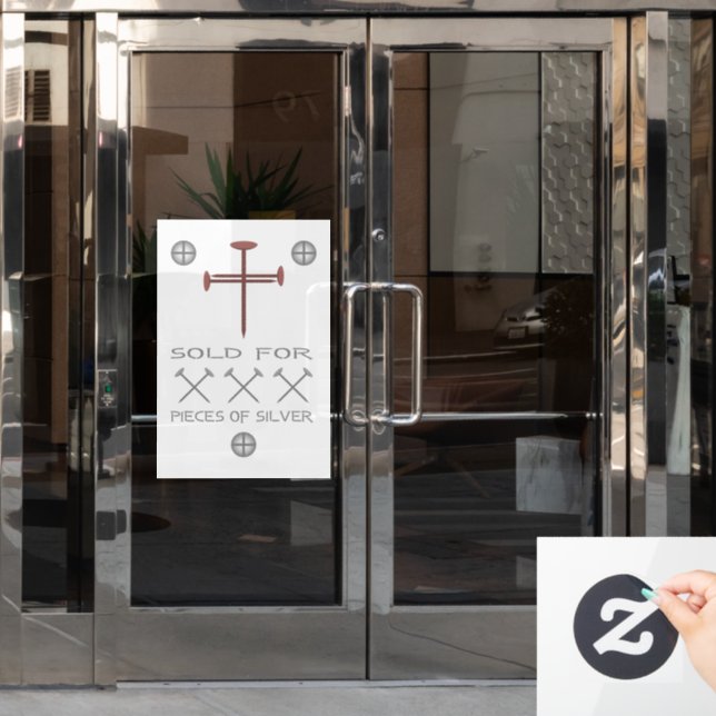 Verkauf für 30 Stück Silber Fensteraufkleber (Büro Tür)