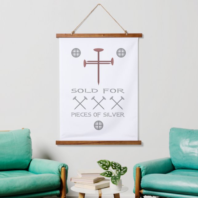 Verkauf für 30 Stück Silber Wandteppich Mit Holzrahmen (Wohnzimmer)