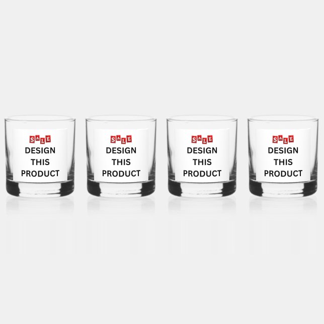 VERKAUF! Glas - Auf den Felsen - 12 oz - Set von 4 (Vorderseite)