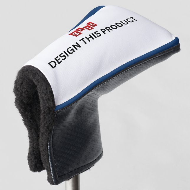 VERKAUF! Golf Putter Head Cover - Blauer Schnitt - Golf Headcover (3/4 Vorderseite)