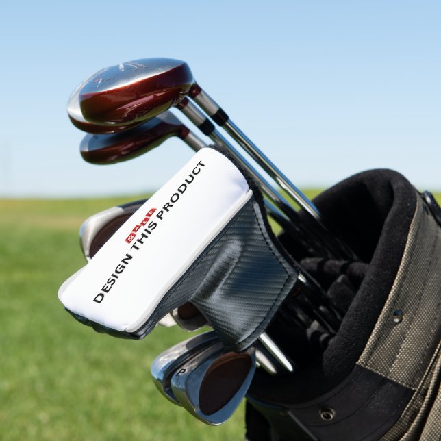 VERKAUF! Golf Putter Head Cover - White Trial - Cu Golf Headcover (In Situ)