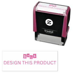 VERKAUF! Gummi Briefmarke Fuchsia Self Inking Fuch Permastempel